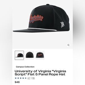 NWT university of Virginia Black Baseball Cap
